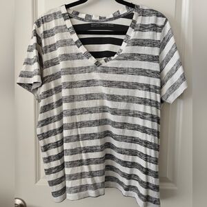 Striped Vneck T-shirt